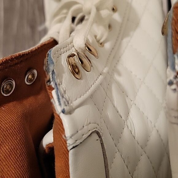 Rebecca Minkoff studded sneakers white leather size 7 - Picture 10 of 12